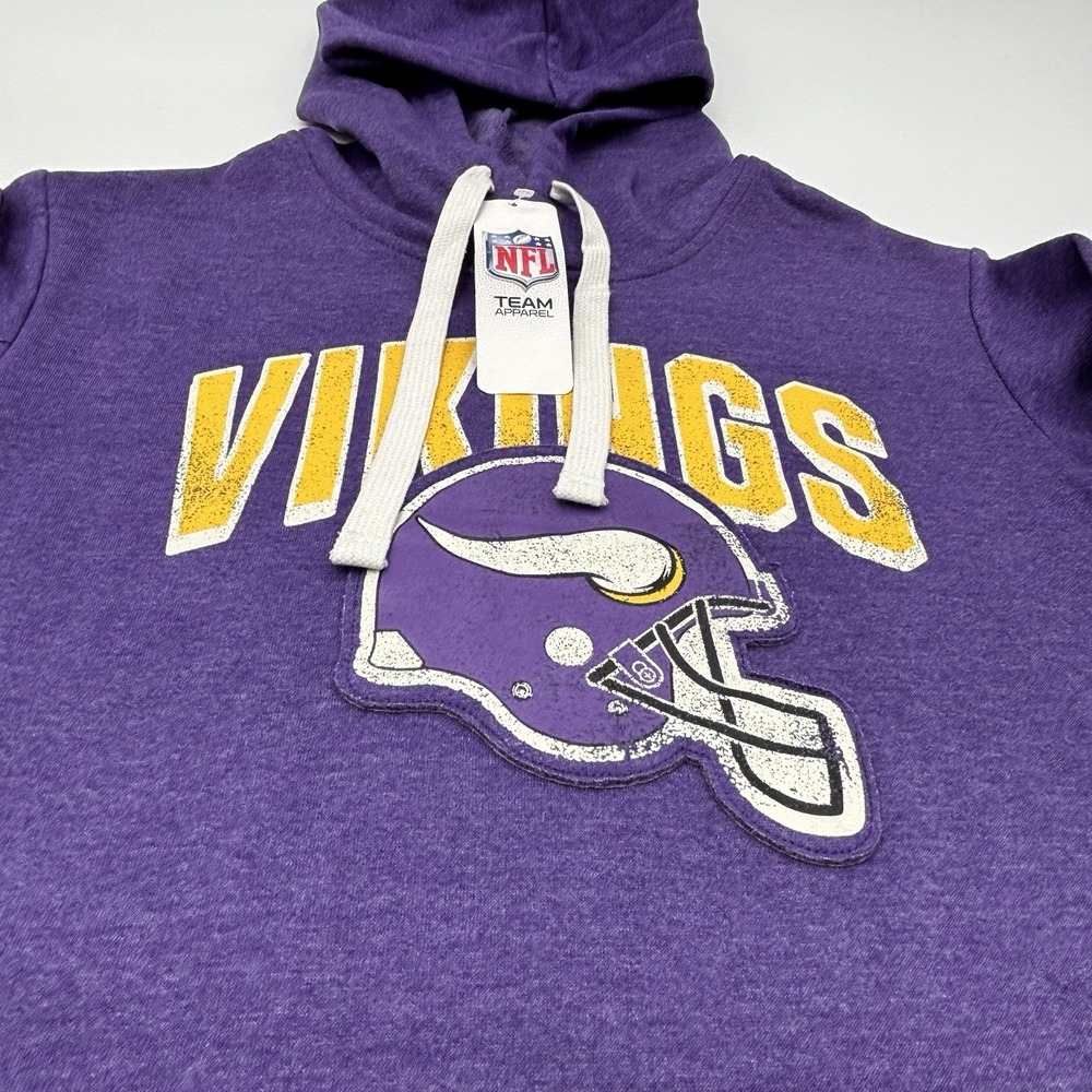 Minnesota‎ Vikings Hoodie Mens Small NWT NFL Team Apparel Purple Pullover Logo